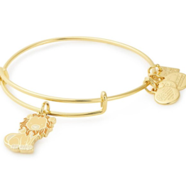 ALEX & ANI Lion Charm Bangle in Gold