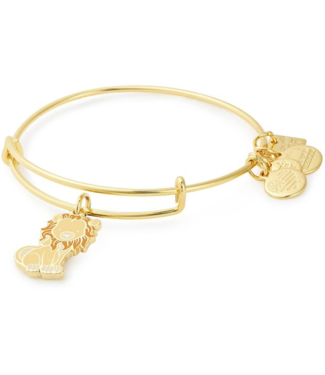 ALEX & ANI Lion Charm Bangle in Gold