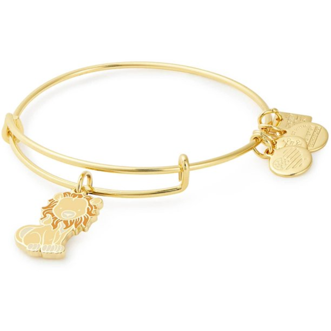 Lion Charm Bangle in Gold