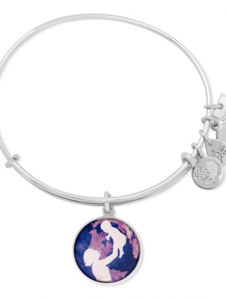 ALEX & ANI Bright Futures Charm Bangle in Silver