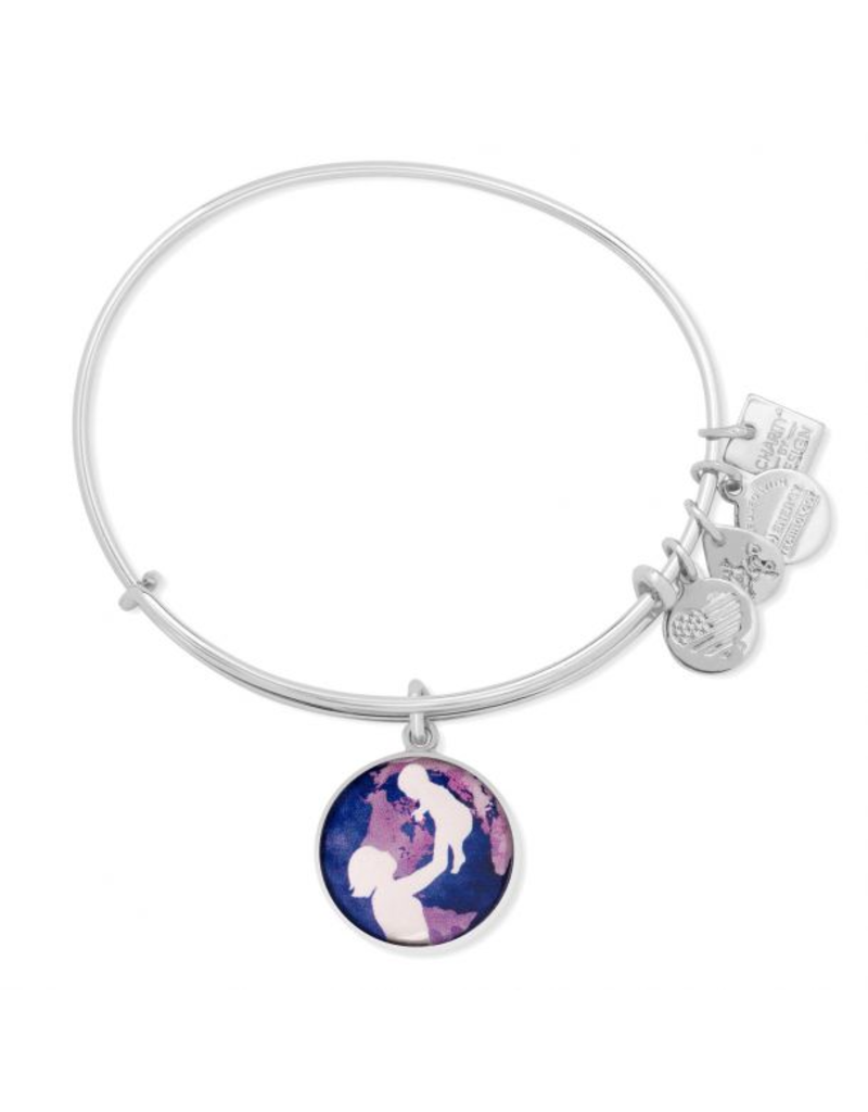 ALEX & ANI Bright Futures Charm Bangle in Silver
