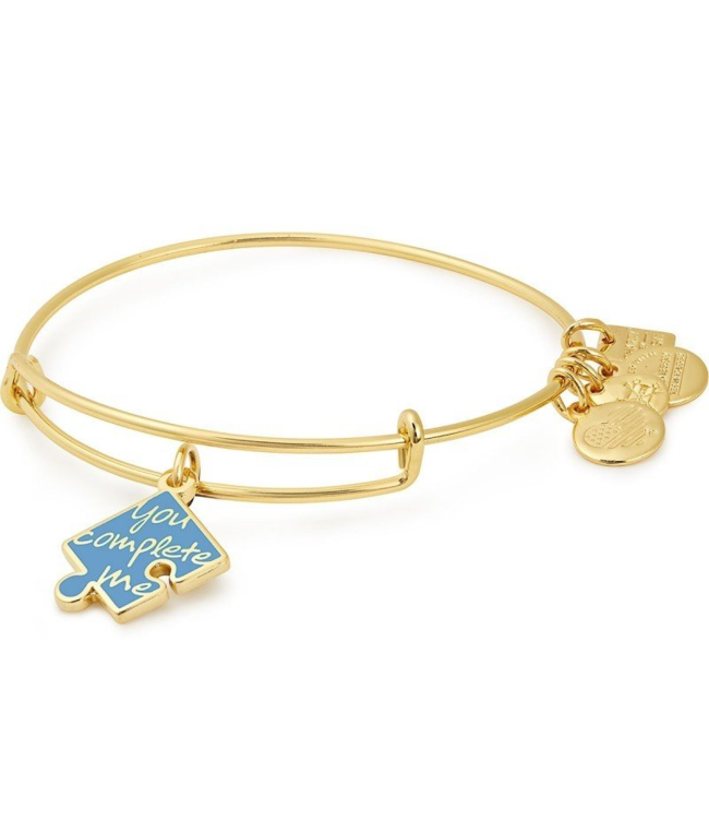 You Complete Me Charm Bangle in Gold