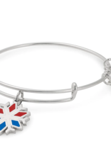ALEX & ANI Team USA Snowflake Charm Bangle in Silver