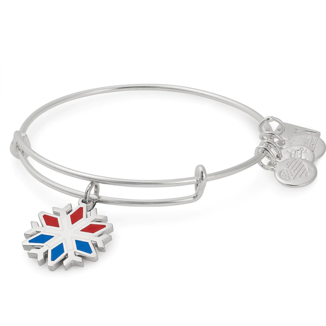 Team USA Snowflake Charm Bangle in Silver