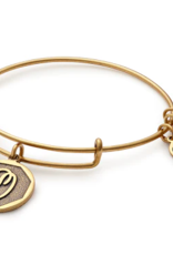 ALEX & ANI Initial O Charm Bangle in Gold