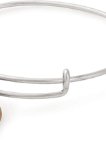 ALEX & ANI Two Tone Initial O Charm Bangle