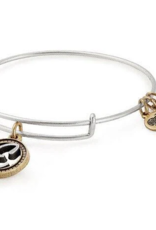 ALEX & ANI Two Tone Initial E Charm Bangle