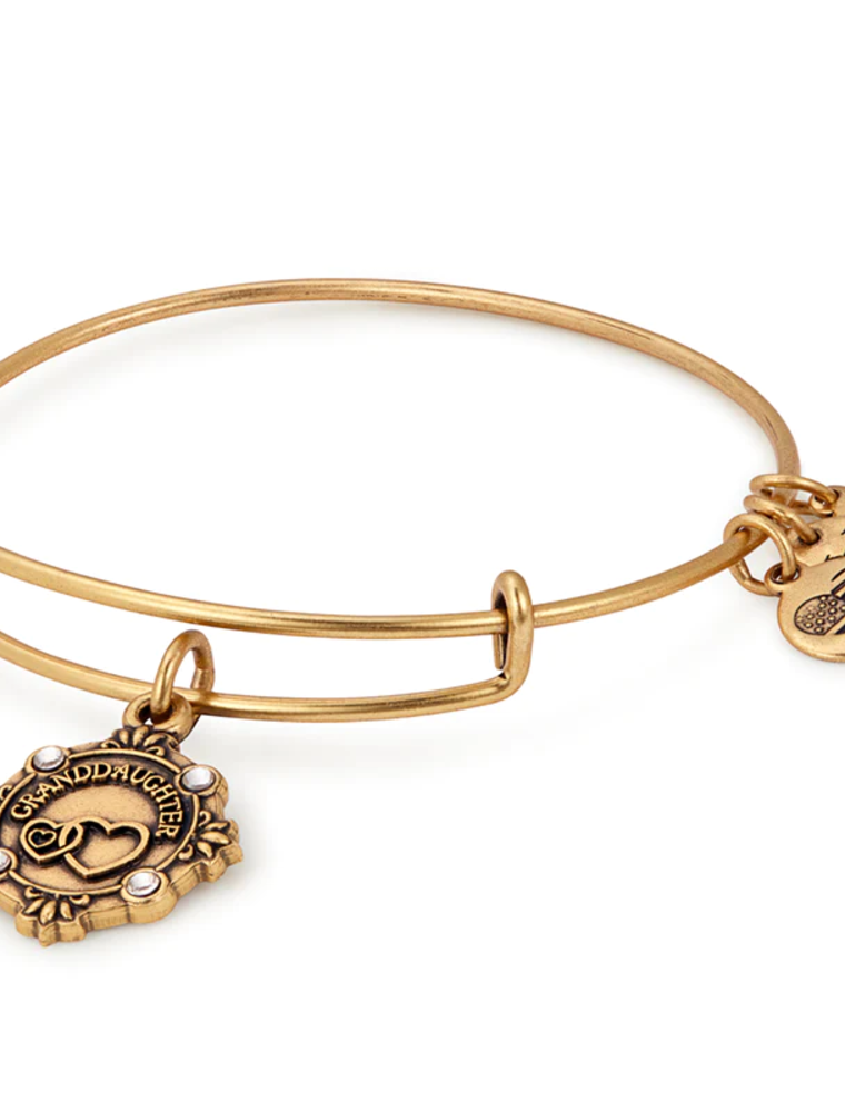 ALEX & ANI Granddaughter Charm Bangle in Gold