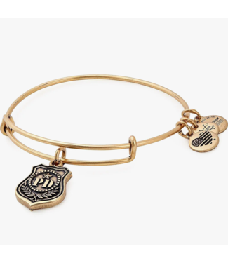 ALEX & ANI Law Enforcement Charm Bangle in Gold