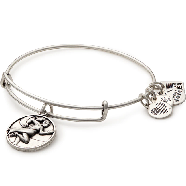 Track + Field Charm Bangle in Silver