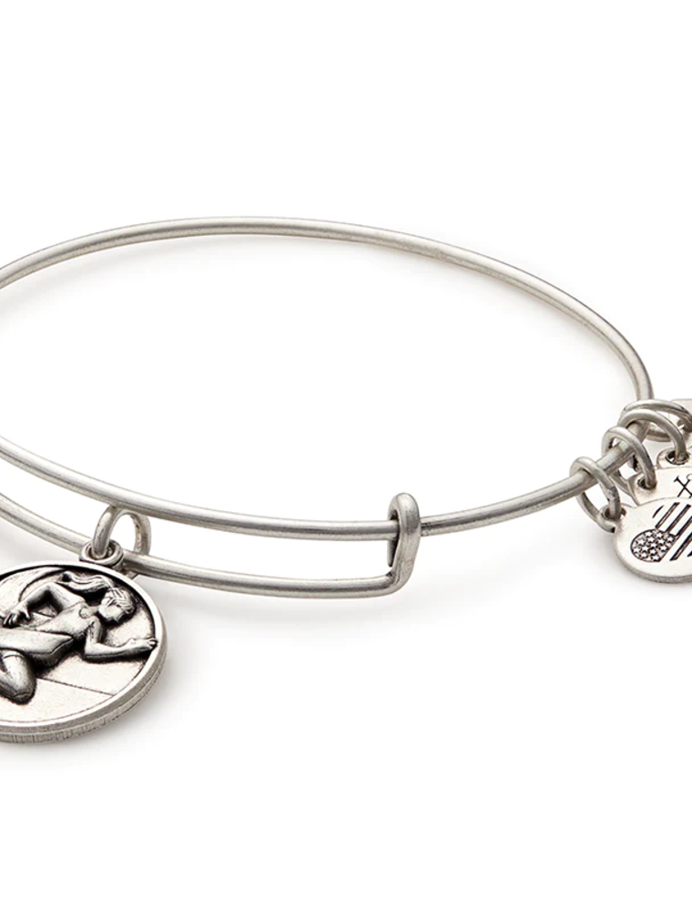 ALEX & ANI Track + Field Charm Bangle in Silver
