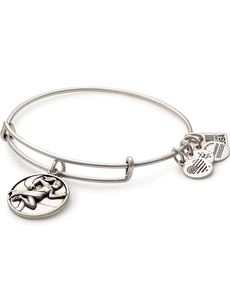 ALEX & ANI Track + Field Charm Bangle in Silver