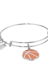 ALEX & ANI Basketball Charm Bangle in Silver