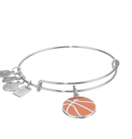 ALEX & ANI Basketball Charm Bangle in Silver