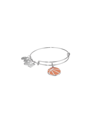 ALEX & ANI Basketball Charm Bangle in Silver