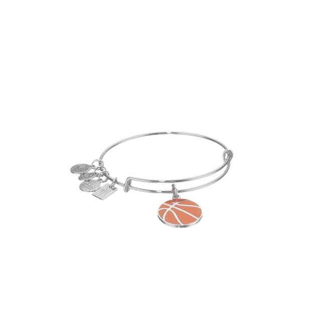 Basketball Charm Bangle in Silver