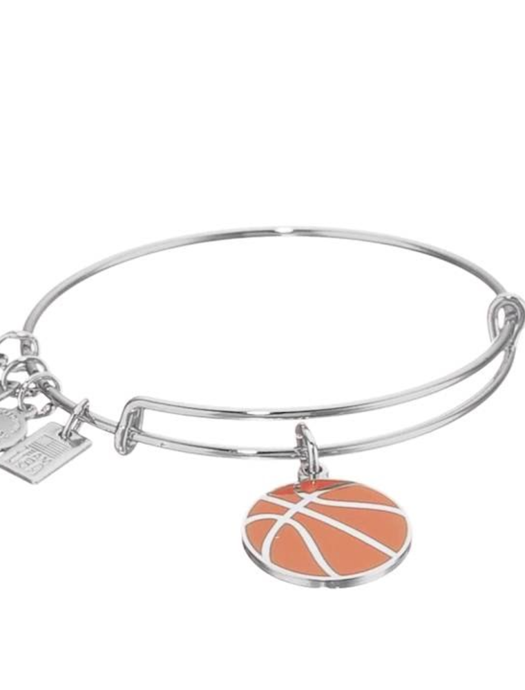 ALEX & ANI Basketball Charm Bangle in Silver