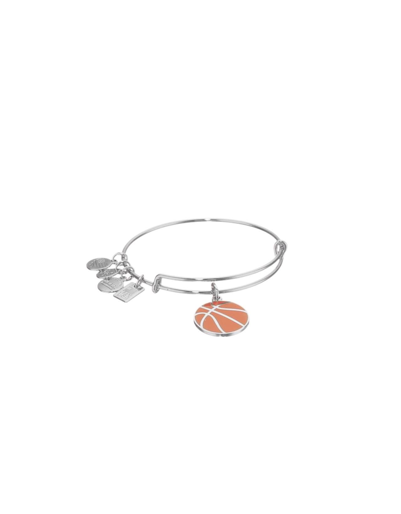 ALEX & ANI Basketball Charm Bangle in Silver