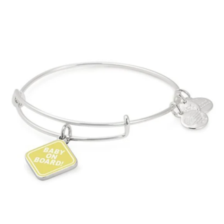 ALEX & ANI Baby On Board Charm Bangle in Silver