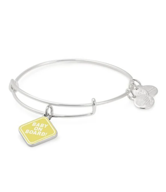 ALEX & ANI Baby On Board Charm Bangle in Silver