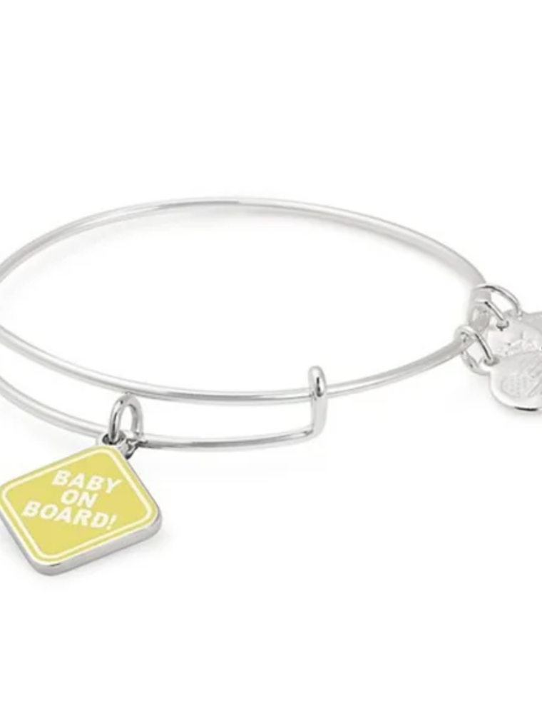 ALEX & ANI Baby On Board Charm Bangle in Silver