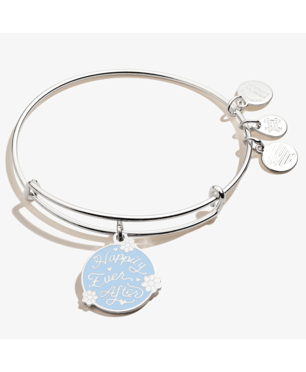 'Happily Ever After' Charm Bangle in Silver