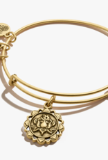 ALEX & ANI Lotus Charm Bangle in Gold