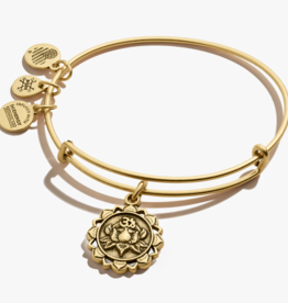 ALEX & ANI Lotus Charm Bangle in Gold