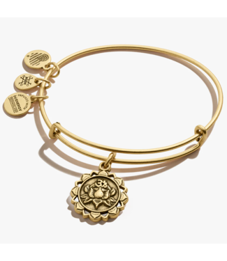 ALEX & ANI Lotus Charm Bangle in Gold