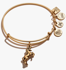 ALEX & ANI Unicorn Charm Bangle in Gold