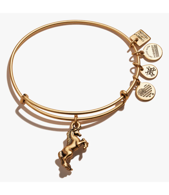 Unicorn Charm Bangle in Gold