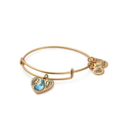 ALEX & ANI Living Water Charm Bangle in Gold