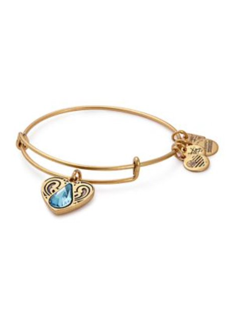 ALEX & ANI Living Water Charm Bangle in Gold