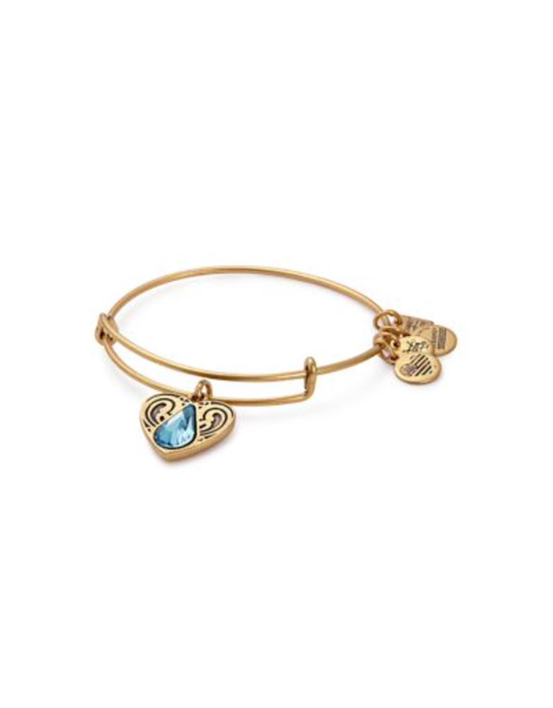 ALEX & ANI Living Water Charm Bangle in Gold