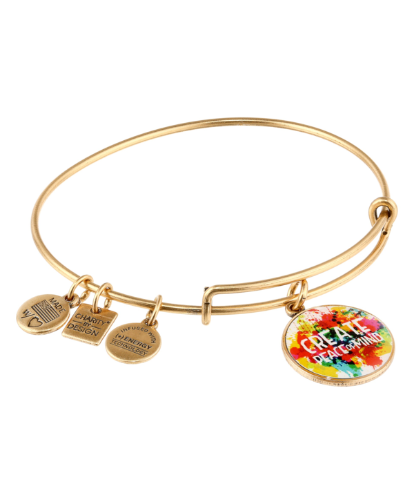 Create Peace of Mind Charm Bangle in Gold