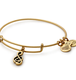 ALEX & ANI Sweet Melody Charm Bangle in Gold