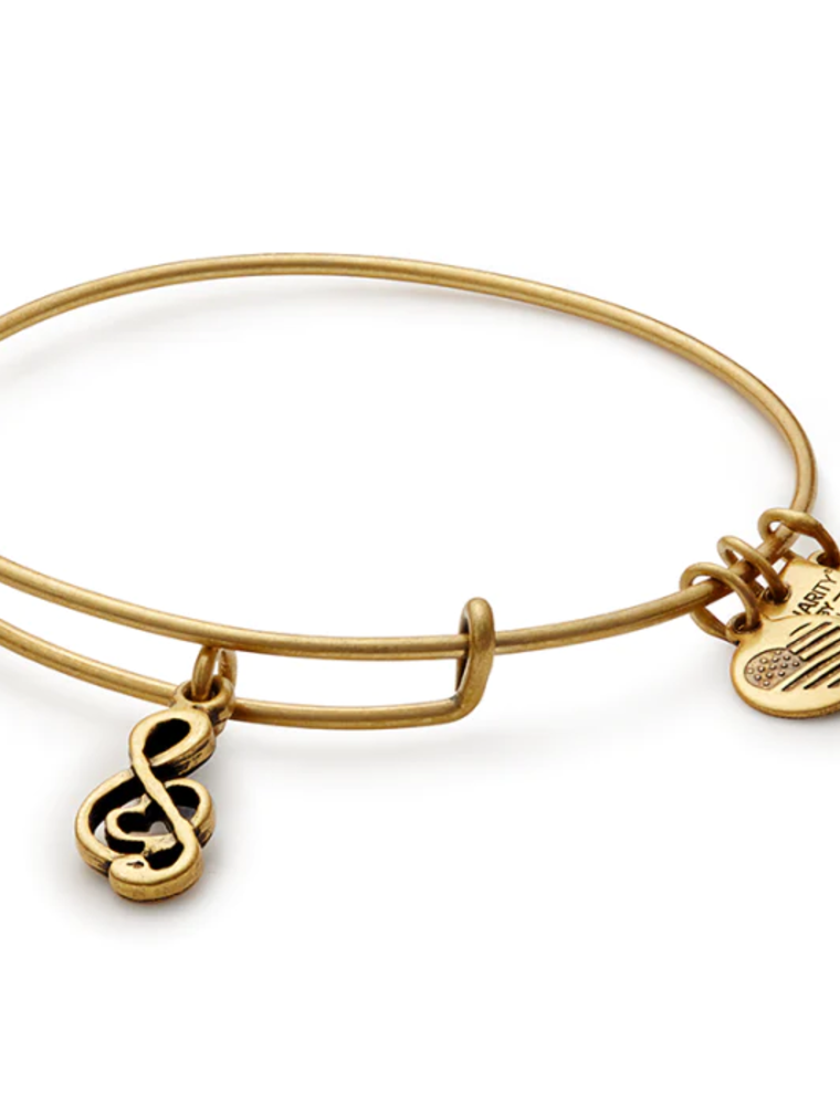 ALEX & ANI Sweet Melody Charm Bangle in Gold