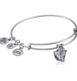 ALEX & ANI Conch Shell Charm Bangle in Silver