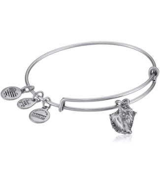 ALEX & ANI Conch Shell Charm Bangle in Silver