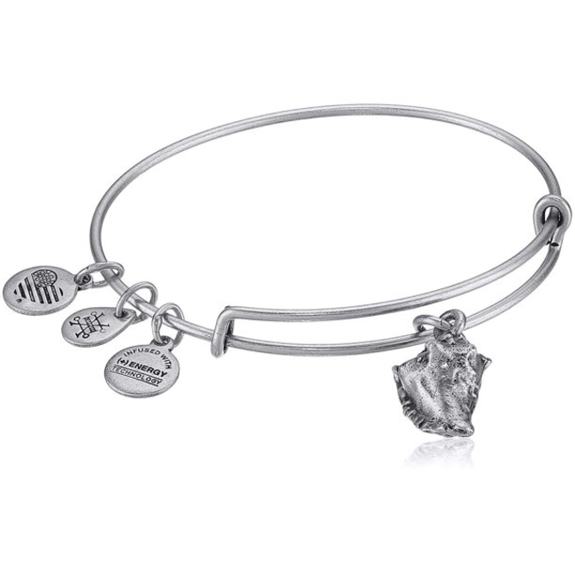 Conch Shell Charm Bangle in Silver