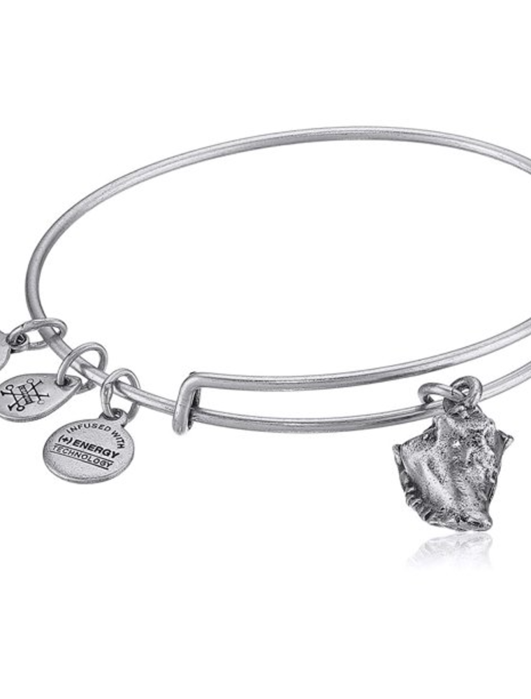 ALEX & ANI Conch Shell Charm Bangle in Silver