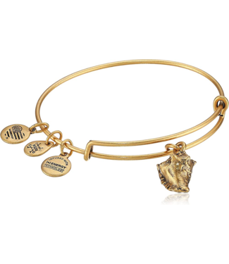 ALEX & ANI Conch Shell Charm Bangle in Gold