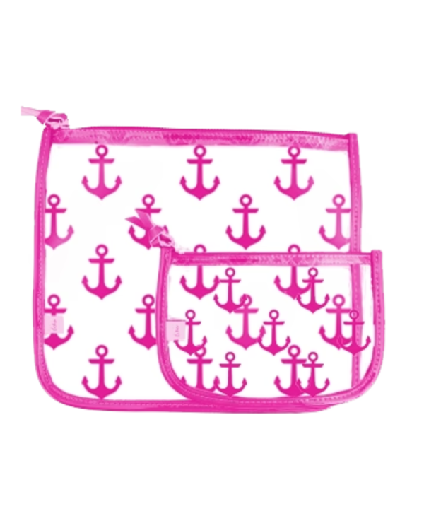 Pink Anchor Decorative Insert Bags (Set of 2)