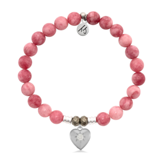 TJAZELLE Self Love Bracelet in Pink Jade & Silver