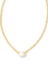 KENDRA SCOTT DESIGN Cailin Gold Pendant Necklace in Ivory Mother-of-Pearl