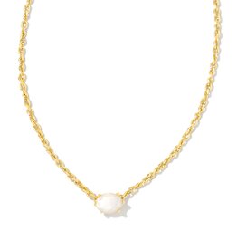 KENDRA SCOTT DESIGN Cailin Gold Pendant Necklace in Ivory Mother-of-Pearl
