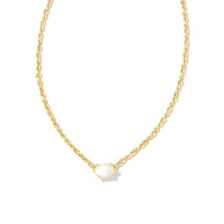 KENDRA SCOTT DESIGN Cailin Gold Pendant Necklace in Ivory Mother-of-Pearl