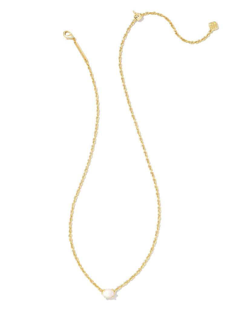KENDRA SCOTT DESIGN Cailin Gold Pendant Necklace in Ivory Mother-of-Pearl