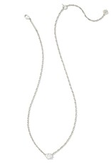 KENDRA SCOTT DESIGN Cailin Silver Pendant Necklace in White Crystal