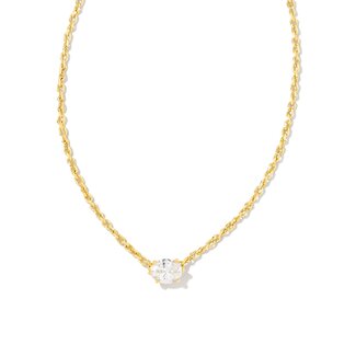 KENDRA SCOTT DESIGN Cailin Gold Pendant Necklace in White Crystal